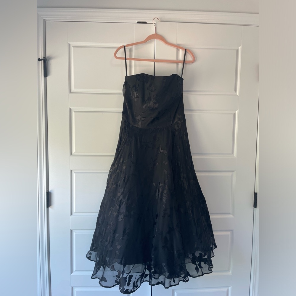 White House Black Market black strapless dress—size 14 NWT